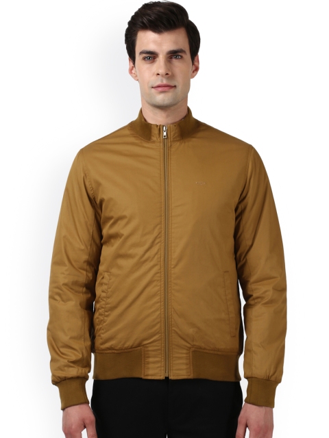 

ColorPlus Men Brown Solid Bomber Jacket