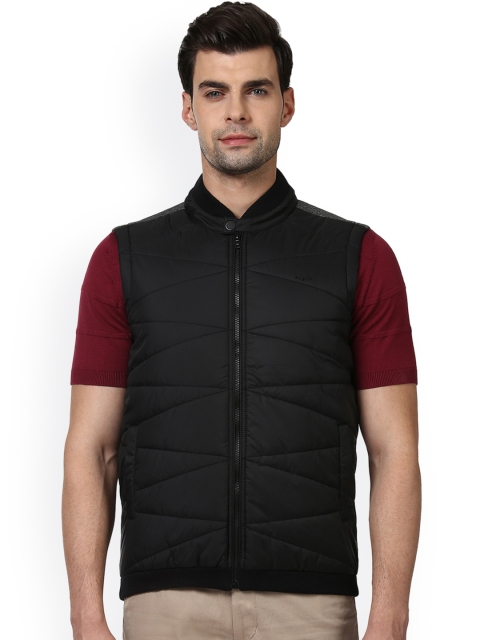 

ColorPlus Men Black Solid Quilted Jacket