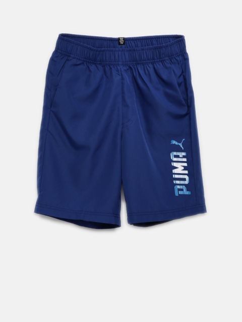 

Puma Boys Blue Rebel Solid Regular Fit Sports Shorts