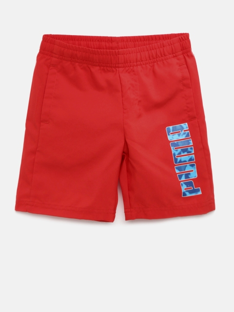 

Puma Boys Red Hero Regular Fit DryCell Sports Shorts
