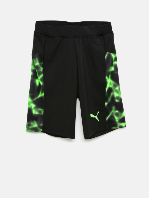

Puma Boys Black Printed Active Cell Basketball Shorts