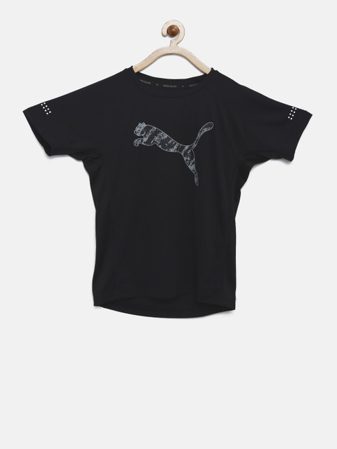 

Puma Boys Black Printed Sports T-shirt