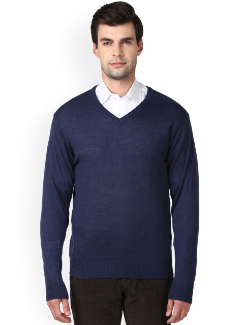 

ColorPlus Men Navy Blue Solid Pullover