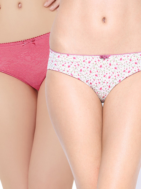 

Amante Women Pack of 2 Printed Briefs, Pink