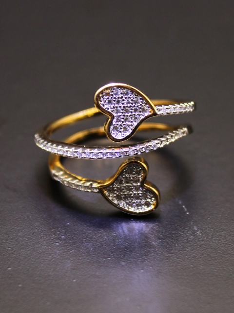

Amavi Women Gold-Plated Embellished Ring