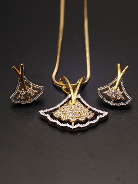 

Amavi Gold-Plated CZ Stone-Studded Jewellery Set