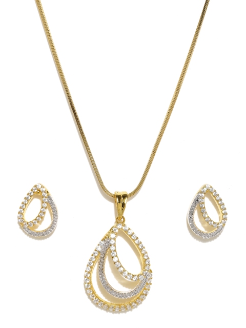 

Amavi Gold-Plated CZ Stone-Studded Jewellery Set