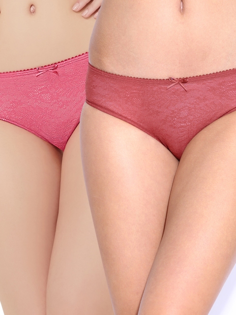 

Amante Women Pack of 2 Solid Briefs, Pink