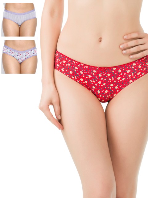

Amante Pack of 3 Briefs, Red