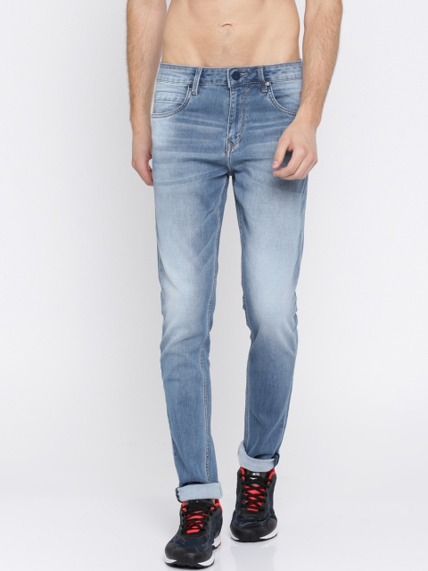 

HRX by Hrithik Roshan Men Blue Slim Fit Mid-Rise Clean Look Stretchable Jeans