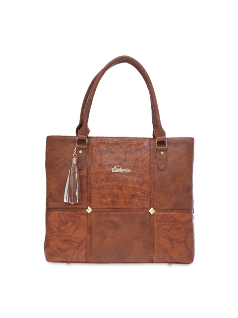 

ESBEDA Tan Printed Handheld Bag