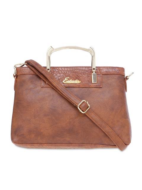 

ESBEDA Tan Solid Handheld Bag
