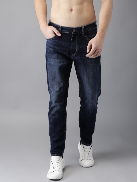 

Moda Rapido Men Blue Slim Fit Cropped Mid-Rise Clean Look Stretchable Jeans