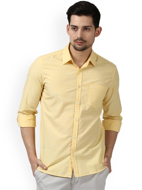 

Parx Men Yellow Slim Fit Solid Casual Shirt