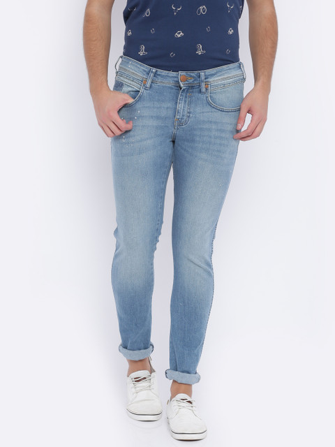 

Wrangler Men Blue Vegas Skinny Fit Low-Rise Clean Look Stretchable Jeans