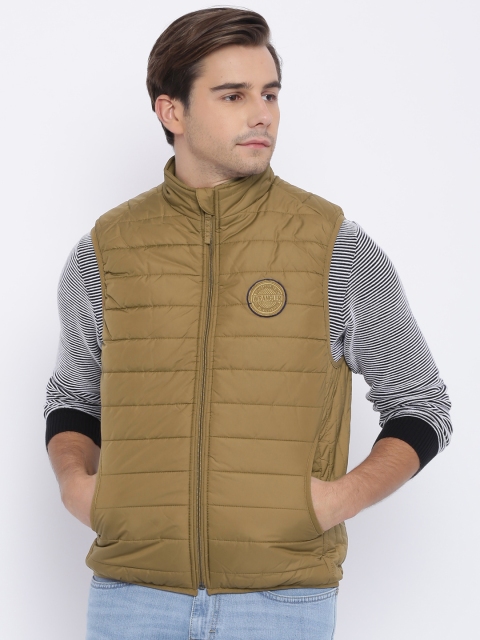 

Wrangler Men Khaki Solid Padded Jacket