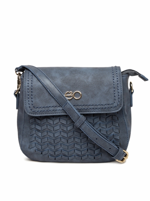 

E2O Blue Textured Sling Bag