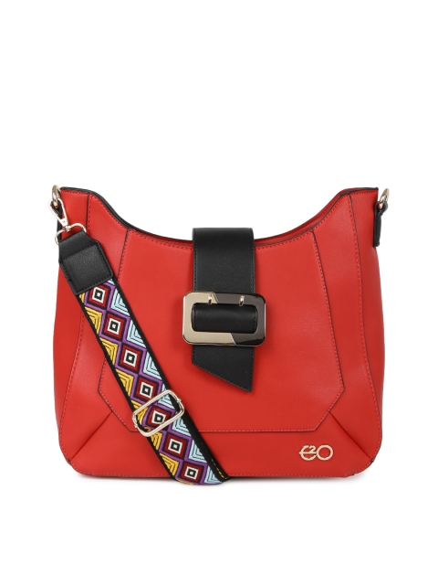

E2O Red Solid Sling Bag