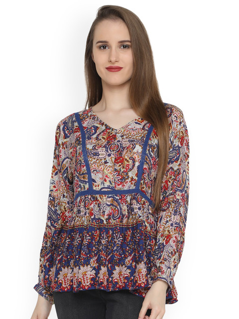 

Splash Women Multicoloured Solid Empire Top, Multi