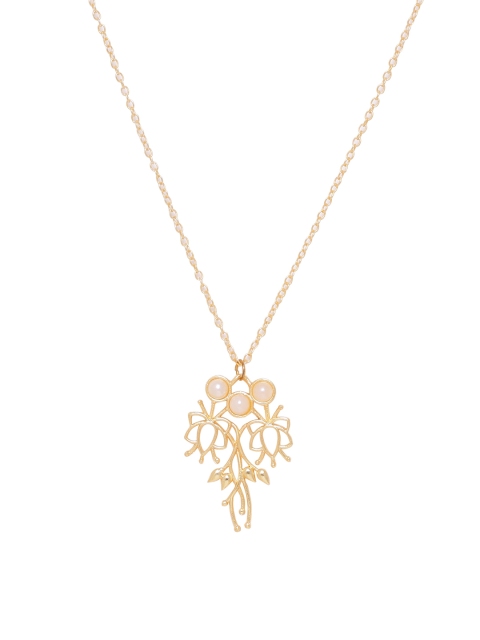 

Voylla Women Gold toned Stone studded Floral-shaped Pendant Set