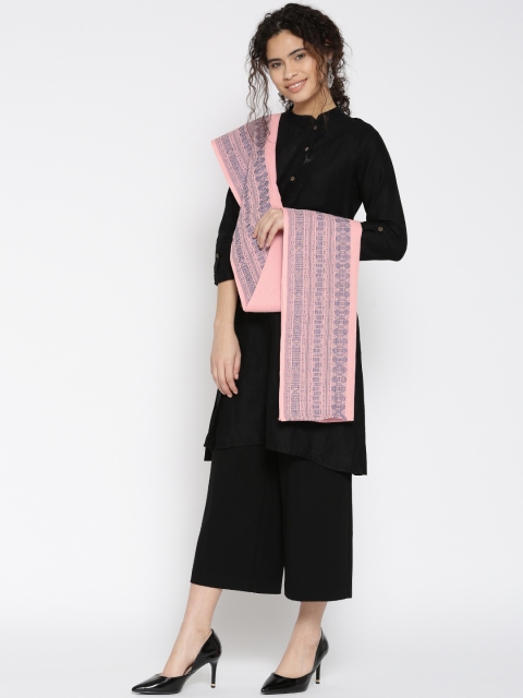 

AURELIA Pink Woven Design Pure Cotton Dupatta