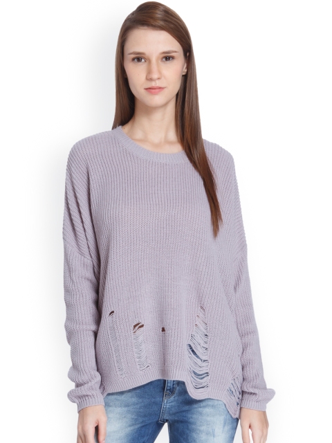 

ONLY Women Lavender Striped Pullover