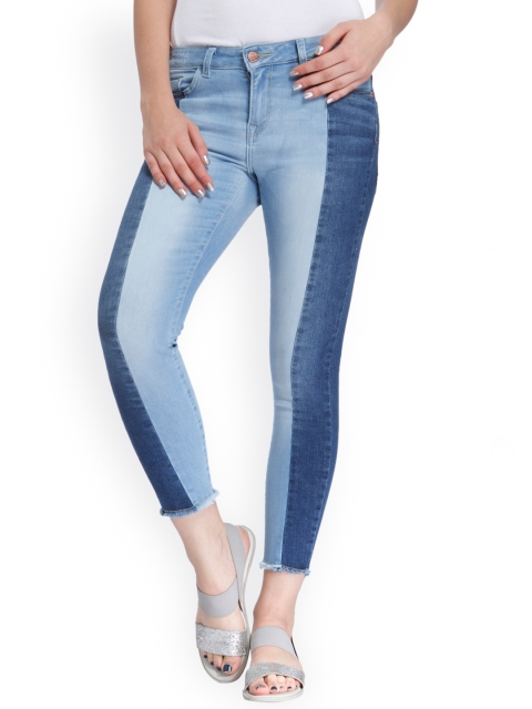 

ONLY Women Blue Skinny Fit Mid-Rise Clean Look Stretchable Jeans