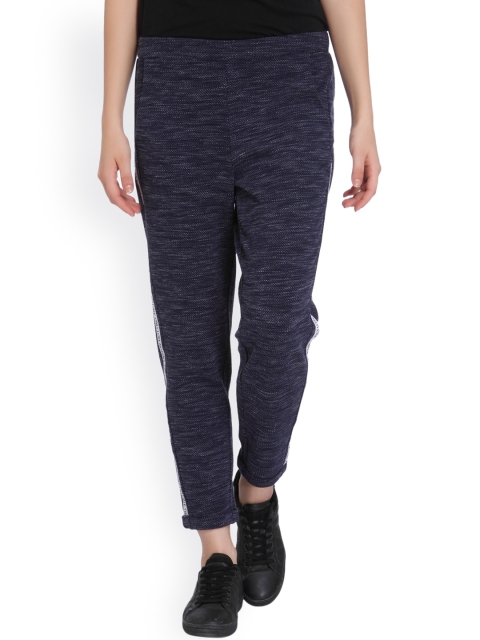 

ONLY Women Navy Blue Regular Fit Solid Regular Trousers