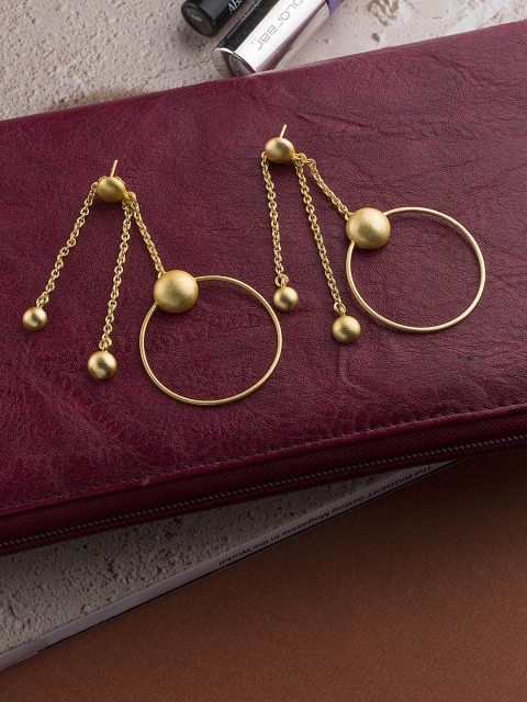 

Studio Voylla Art Skool Gold-Toned Classic Drop Earrings