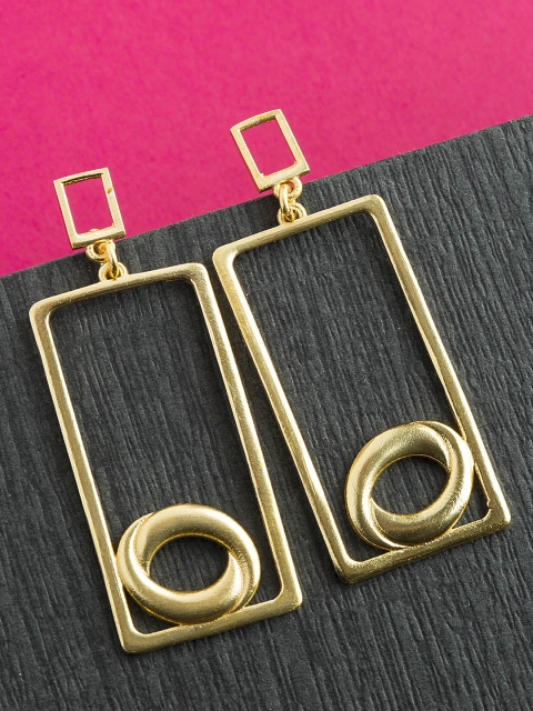 

Studio Voylla Art Skool Gold-Toned Classic Drop Earrings