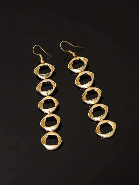 

Studio Voylla Art Skool Gold-Toned Classic Drop Earrings