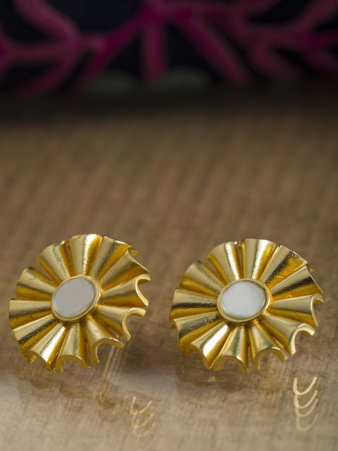 

Studio Voylla Art Skool Gold-Toned Classic Studs