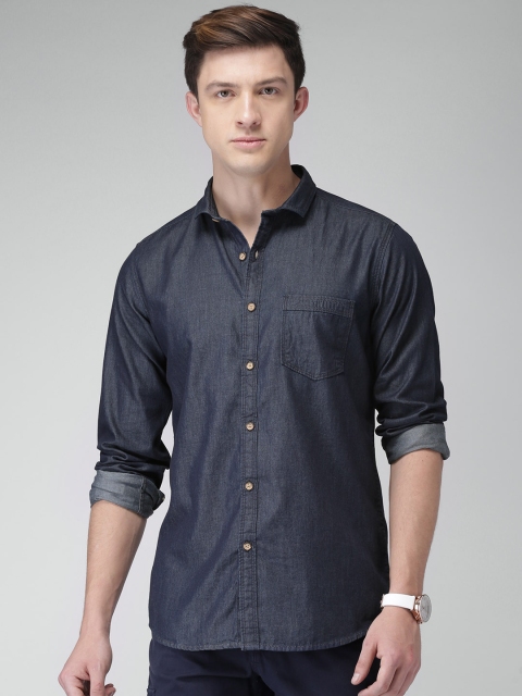 

Mast & Harbour Men Blue Slim Fit Solid Casual Shirt