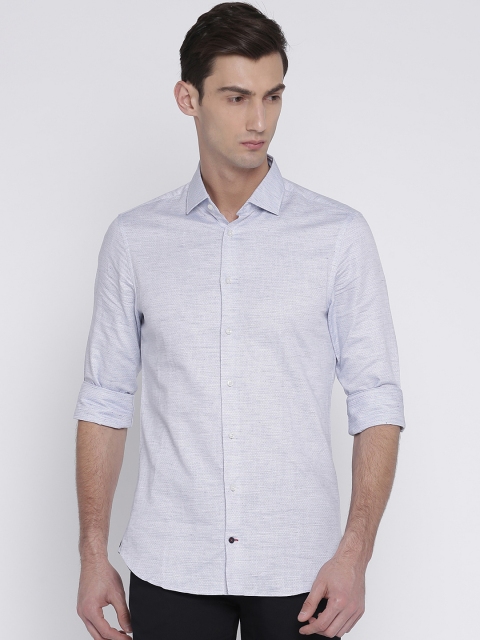 

Tommy Hilfiger Men Grey Slim Fit Self Design Casual Shirt