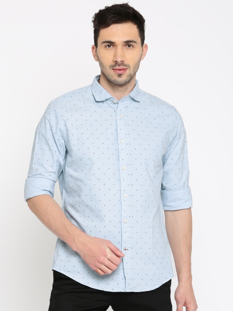 

Tommy Hilfiger Men Blue Custom Regular Fit Printed Casual Shirt