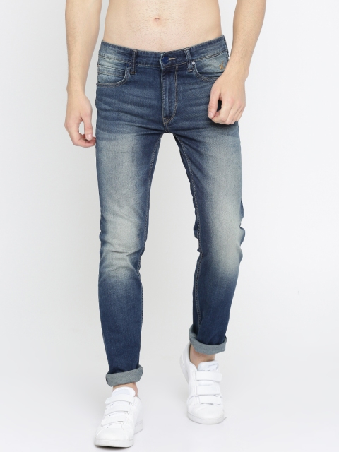 

HRX by Hrithik Roshan Men Blue Skinny Fit Mid-Rise Clean Look Stretchable Jeans