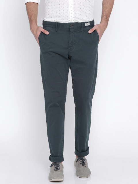 

Tommy Hilfiger Men Navy Slim Fit Printed Chinos, Navy blue