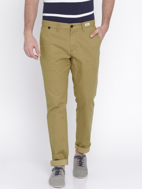

Tommy Hilfiger Men Khaki Urban Slim Slim Fit Printed Chinos