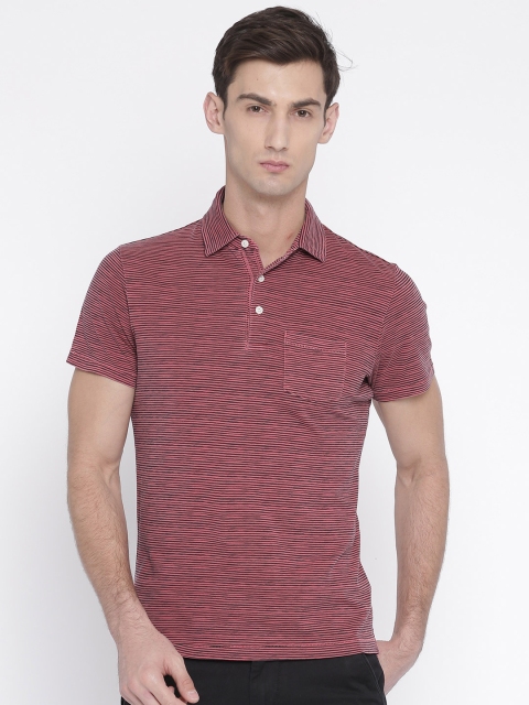 

Tommy Hilfiger Men Pink Printed Polo Collar T-shirt