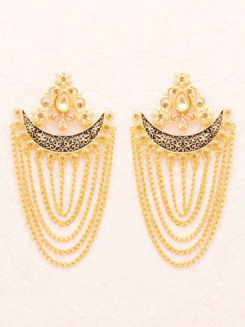 

Voylla Gold-Toned Classic Drop Earrings