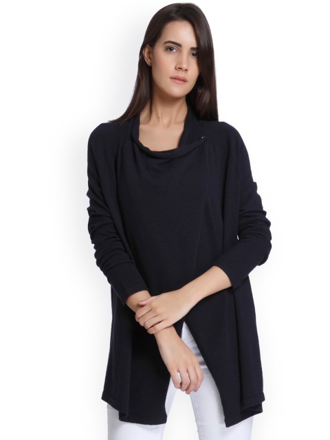 

Vero Moda Navy Solid Open Front Shrug, Navy blue