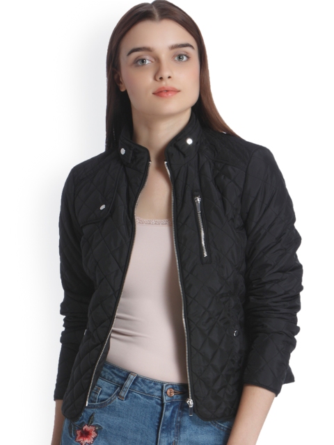 

Vero Moda Women Black Solid Quilted Jacket