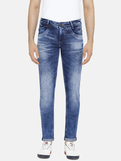 

Mufti Men Blue Regular Fit Mid-Rise Clean Look Stretchable Jeans