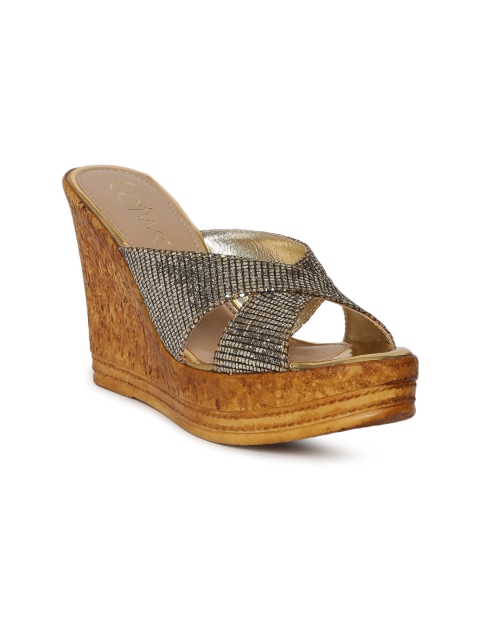 

Catwalk Women Gold-Toned Solid Wedges