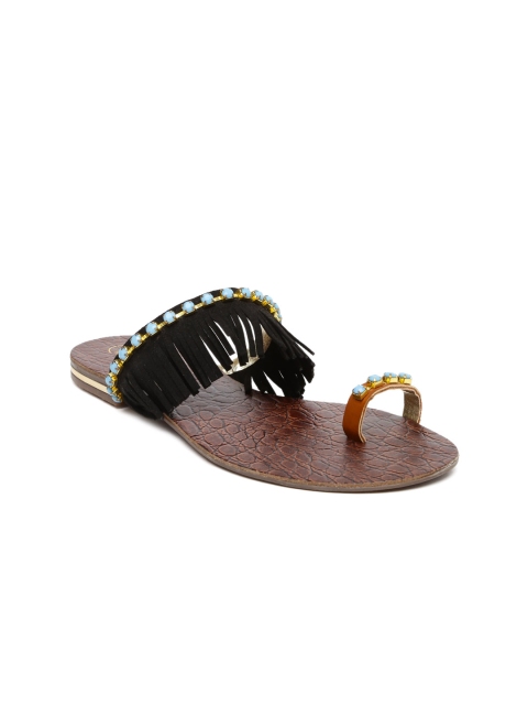 

Catwalk Women Black Embellished One Toe Flats