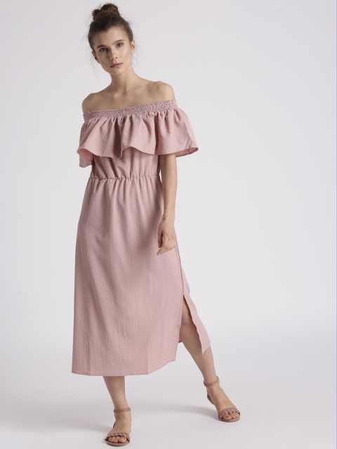 

Chemistry Women Pink Solid A-Line Dress