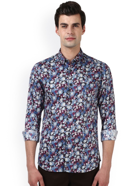 

ColorPlus Men Blue Regular Fit Printed Casual Shirt
