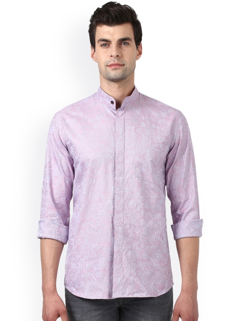 

ColorPlus Men Pink Tailored Fit Self Design Casual Shirt