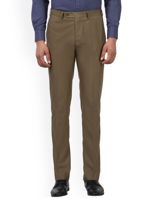 

Raymond Men Brown Regular Fit Solid Formal Trousers