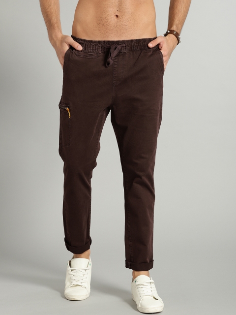 

Roadster Men Coffee Brown Solid Slim FIt Chinos